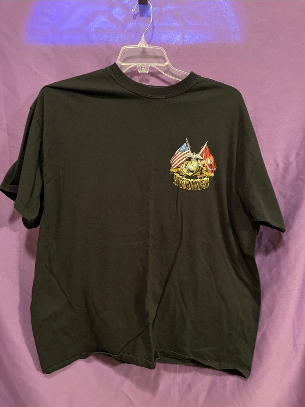 Black Marines Graphic Short-Sleeve Tee